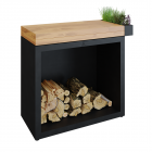 OFYR Butcher Block Storage Black 90 TW